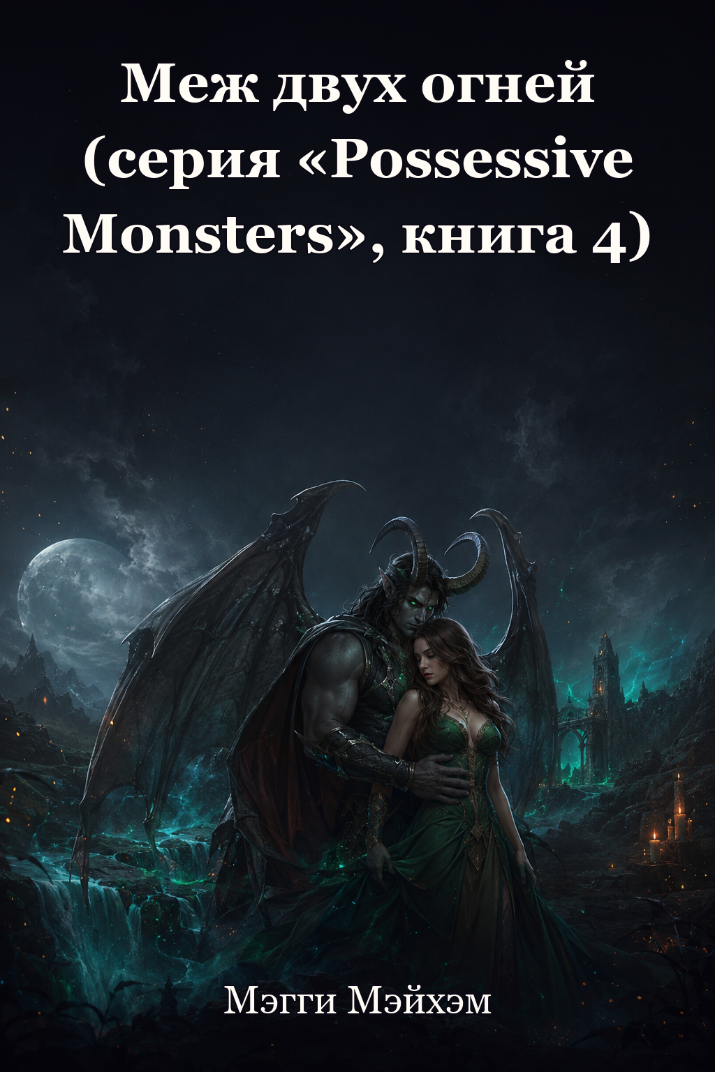 Обложка книги Меж двух огней (серия «Possessive Monsters», книга 4) — Мэгги Мэйхэм — Rock and a Hard Place (Possessive Monsters #4)