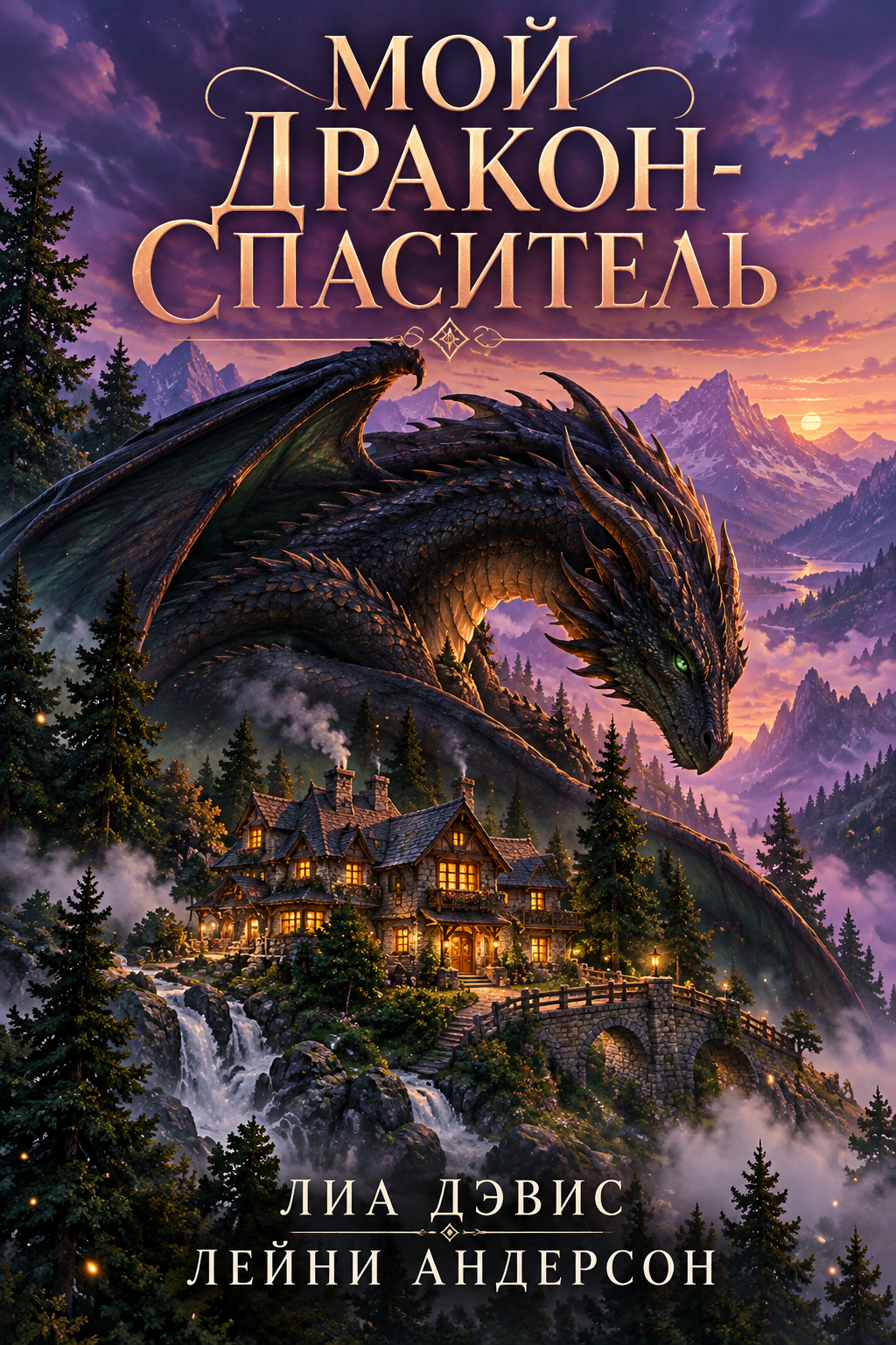 Обложка книги Мой дракон-спаситель — Лиа Дэвис, Лейни Андерсон