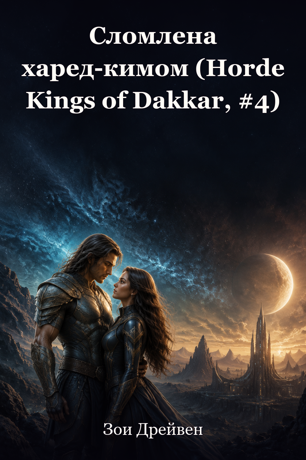 Обложка книги Сломлена харед-кимом (Horde Kings of Dakkar, #4) — Зои Дрейвен — Broken by the Horde King (Horde Kings of Dakkar, #4)
