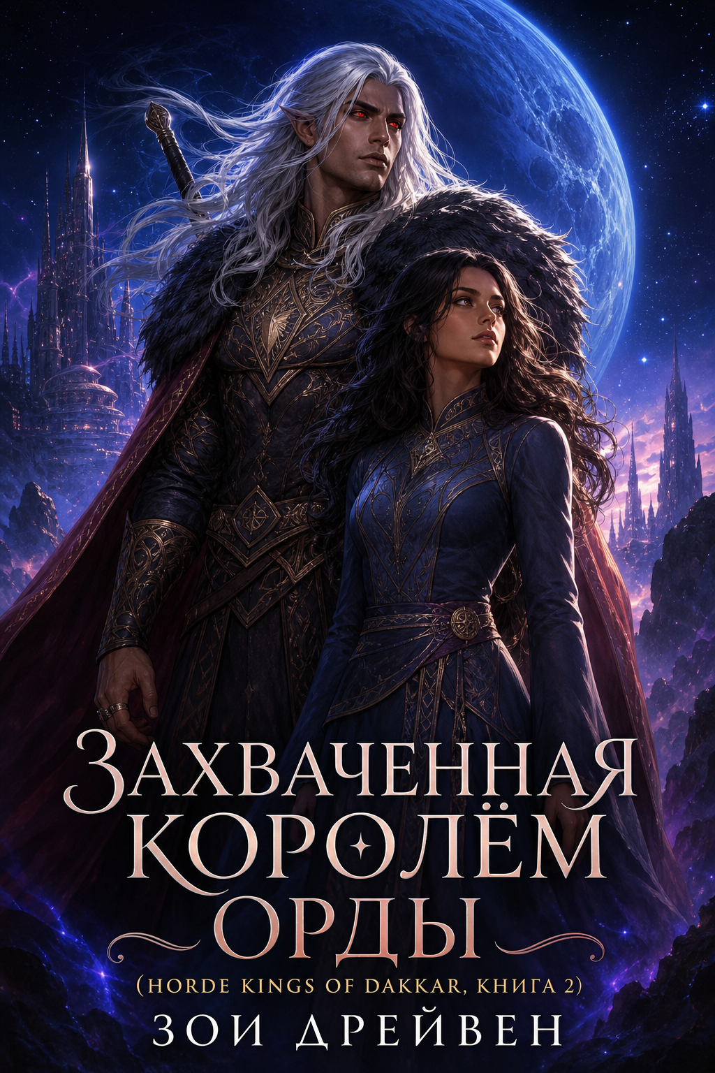 Обложка книги Захваченная королём орды (Horde Kings of Dakkar, книга 2) — Зои Дрейвен — Claimed by the Horde King (Horde Kings of Dakkar, #2)