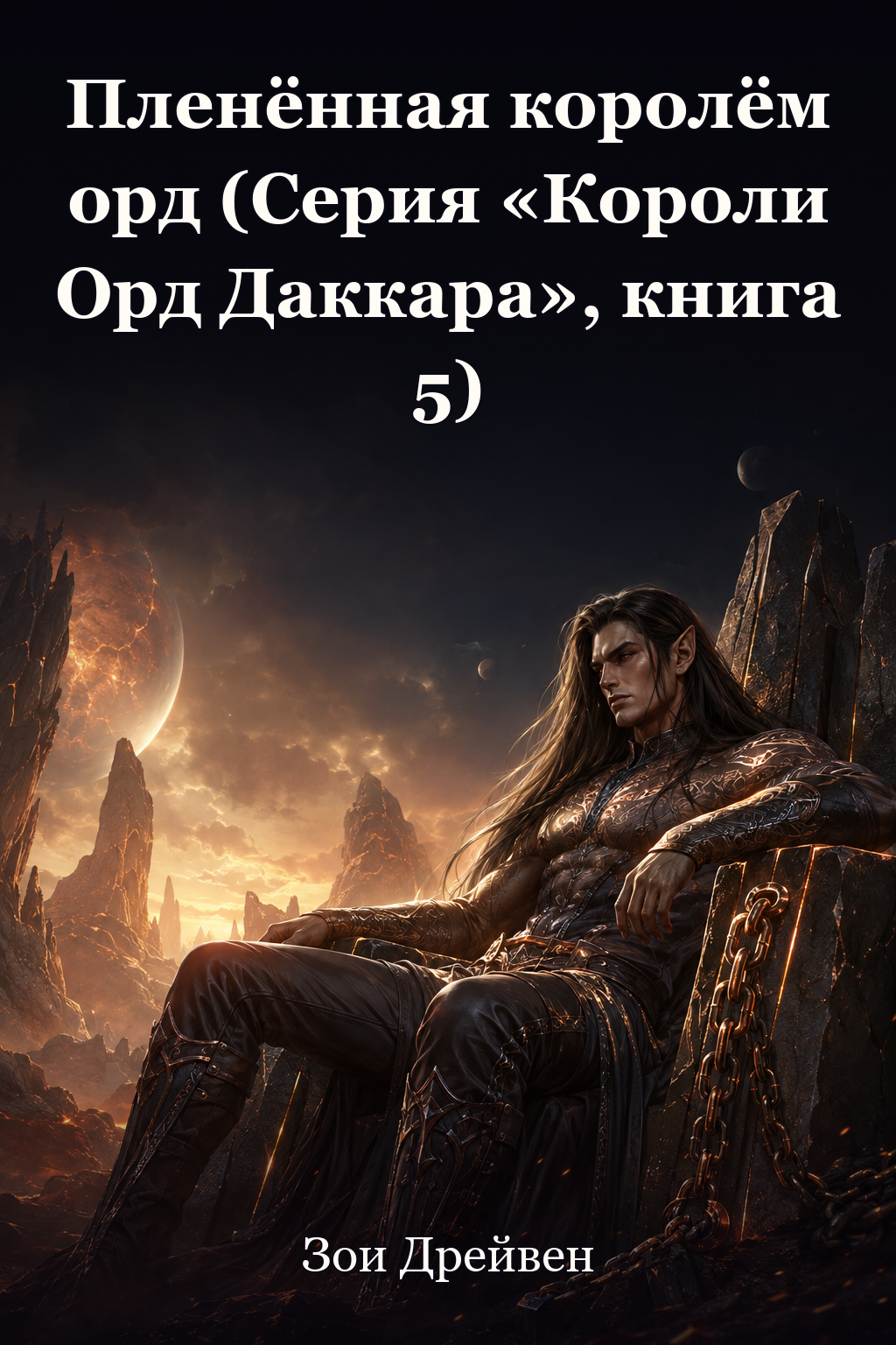 Обложка книги Пленённая королём орд (Серия «Короли Орд Даккара», книга 5) — Зои Дрейвен — Taken by the Horde King (Horde Kings of Dakkar, #5)
