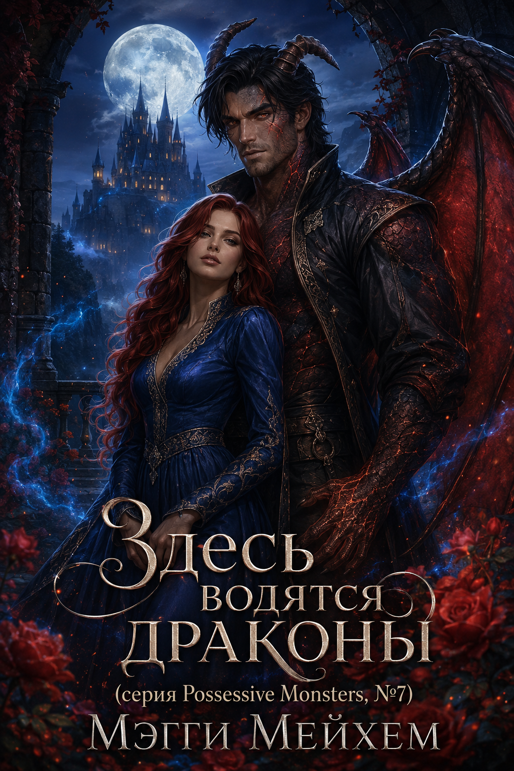 Обложка книги Здесь водятся драконы (серия Possessive Monsters, №7) — Мэгги Мейхем — Here Be Dragons (Possessive Monsters #7)