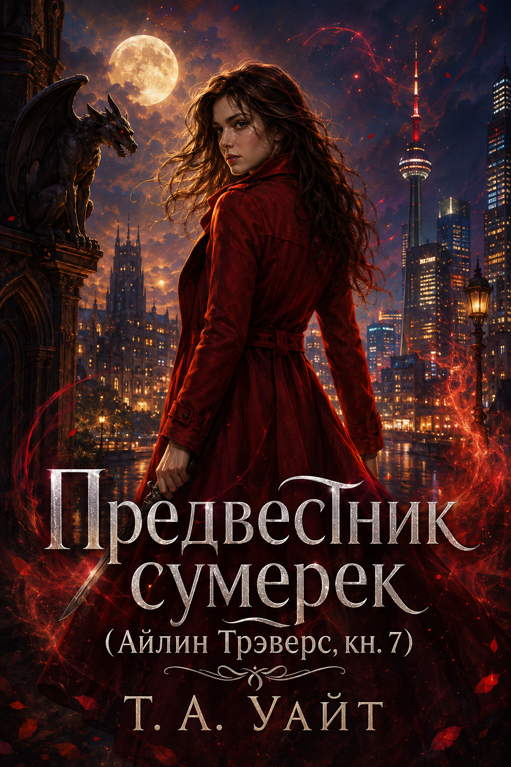 Обложка книги Предвестник сумерек (Айлин Трэверс, кн. 7) — Т. А. Уайт — Dusk’s Portent (Aileen Travers #7)