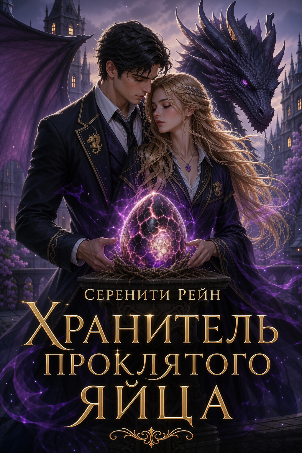 Обложка книги Хранитель проклятого яйца (Dragonis Academy, книга 2) — Серенити Рейн — Guardian of the Cursed Egg (Dragonis Academy #2)
