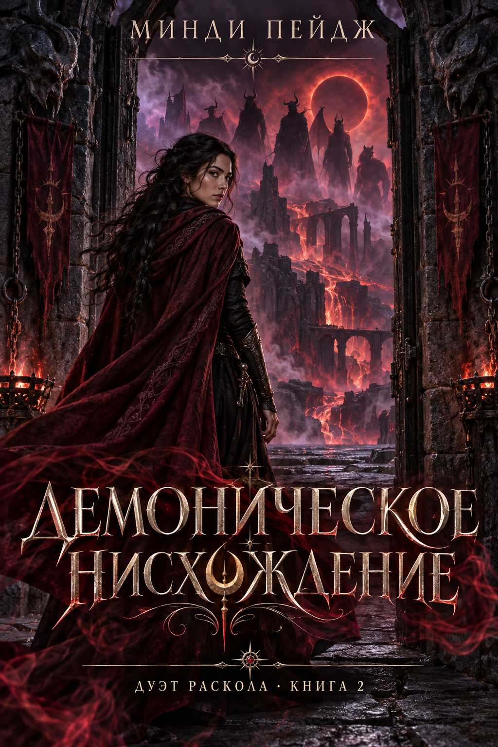 Обложка книги Демоническое нисхождение — Минди Пейдж — Demonic Descension (The Sundering Duet, #2)
