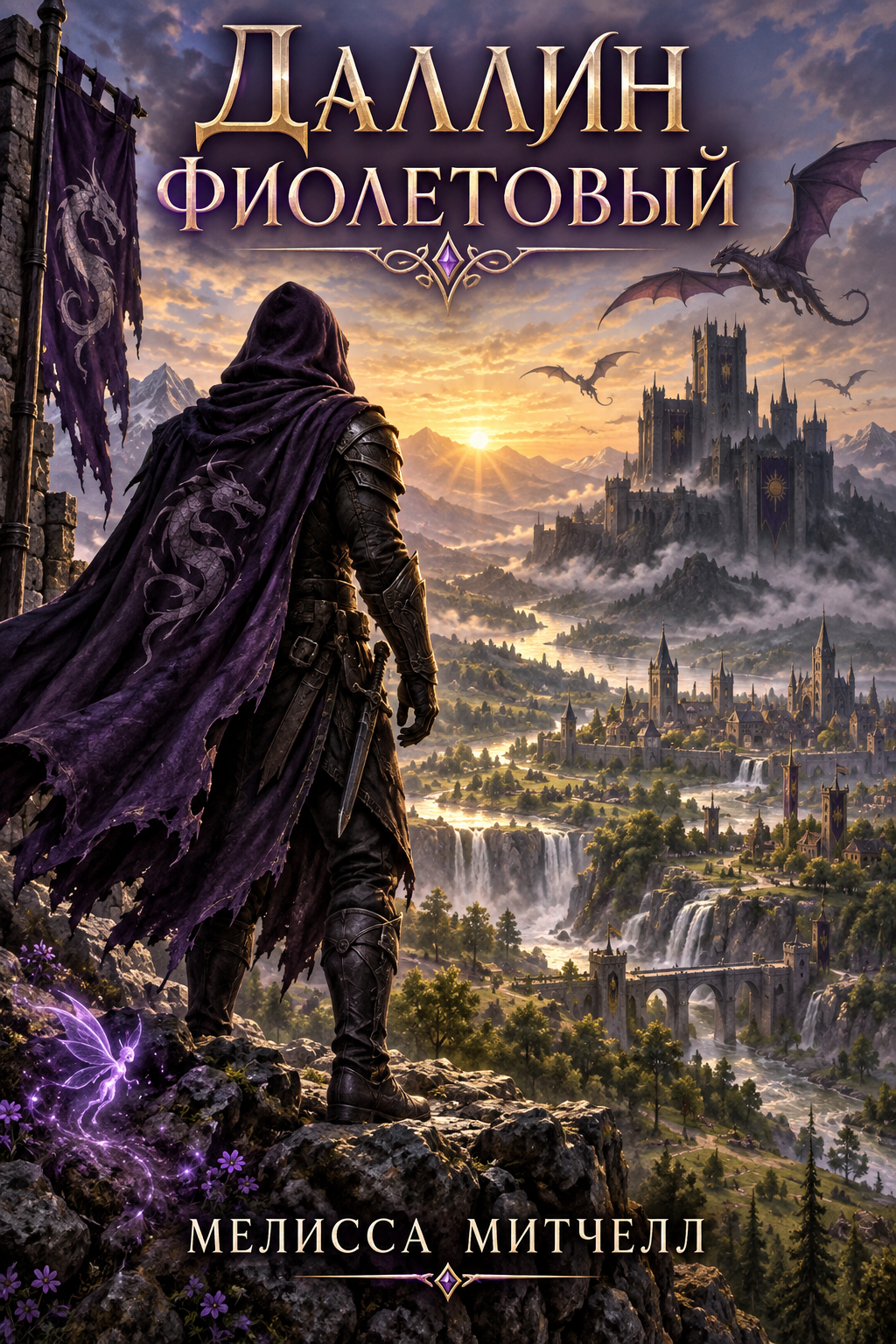 Обложка книги Даллин Фиолетовый — Мелисса Митчелл — Dallin the Violet (Dragonwall Saga, #7)