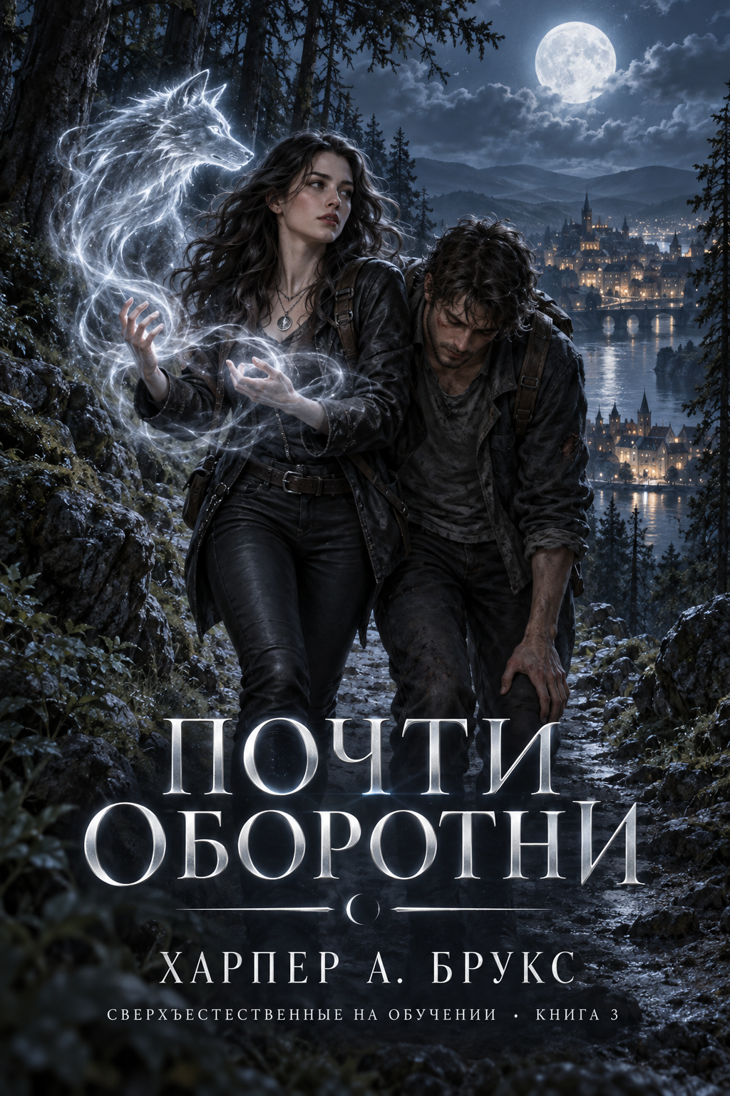 Обложка книги Почти оборотни — Харпер А. Брукс — Nearly Werewolves (Supernaturals in Training, #3)
