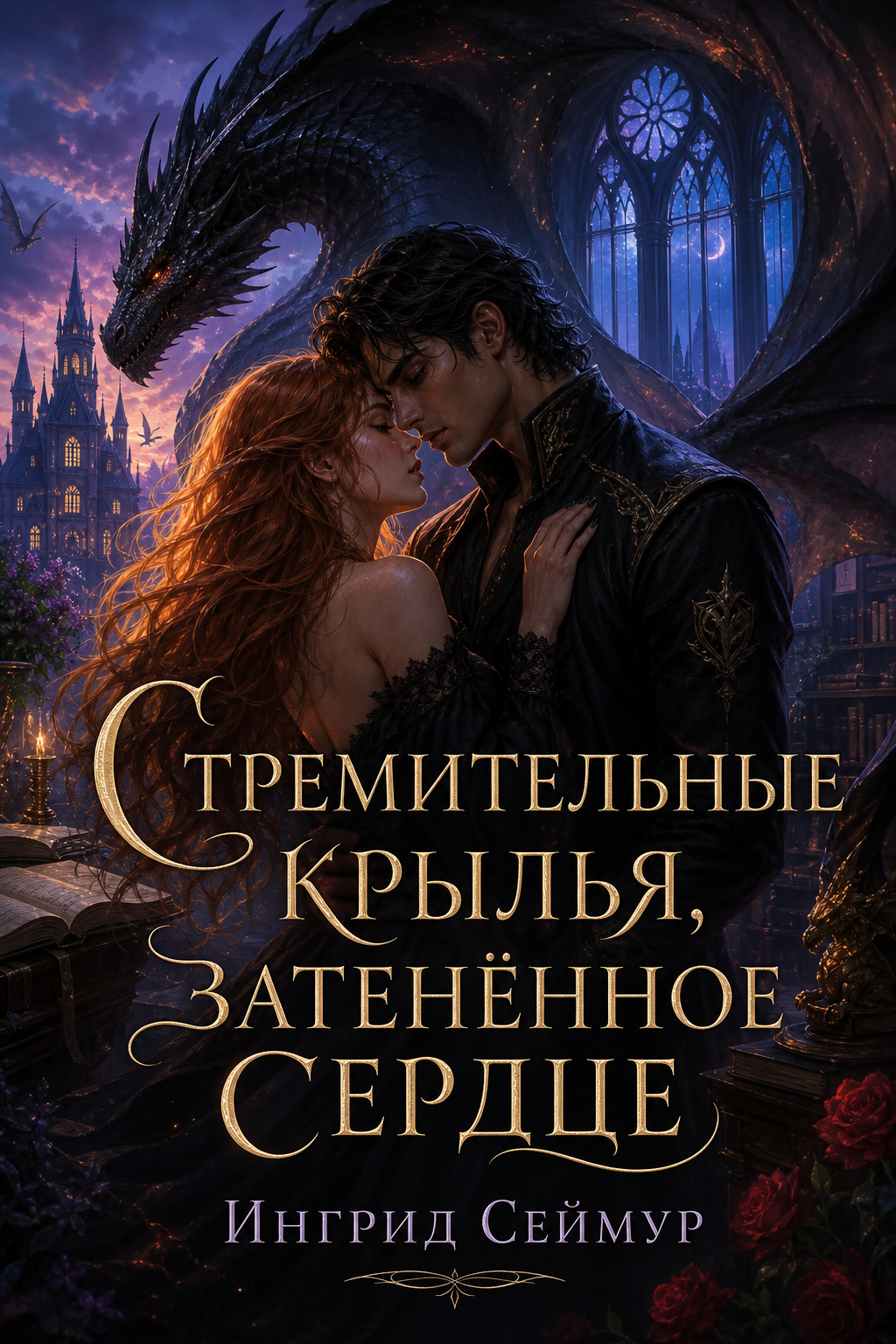 Обложка книги Стремительные крылья, затенённое сердце (Крылья Эмбернии, кн. 1) — Ингрид Сеймур — Swift Wings Shadowed Heart (Wings of Embernia #1)