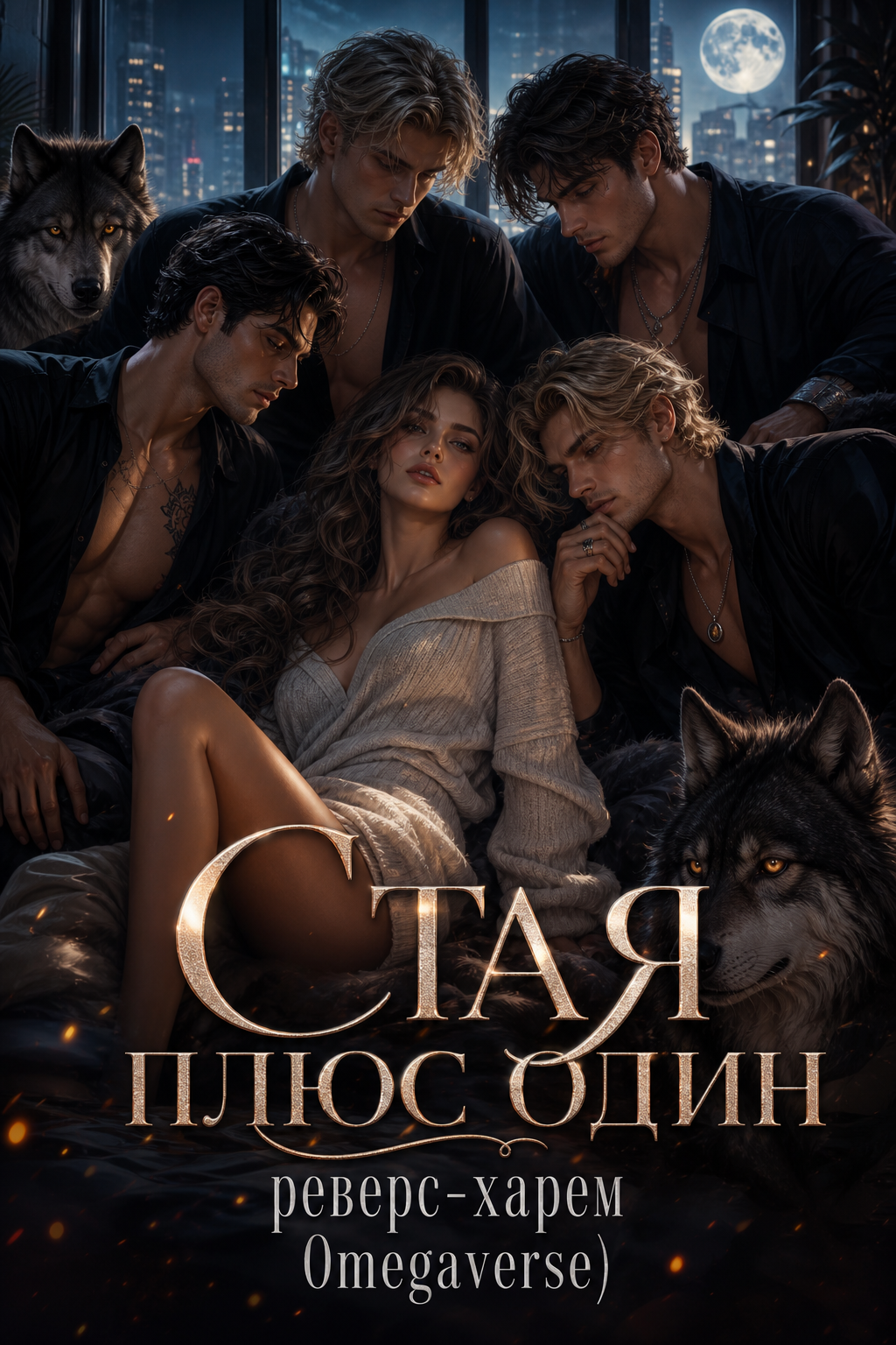 Обложка книги Стая плюс один (Sweetwater City — реверс-харем Omegaverse) — Элла Бек — Pack Plus One (Sweetwater City Reverse Harem Omegaverse)