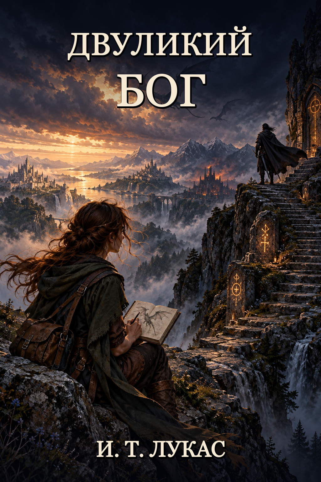 Обложка книги Двуликий бог — И. Т. Лукас — The Two-Faced God
