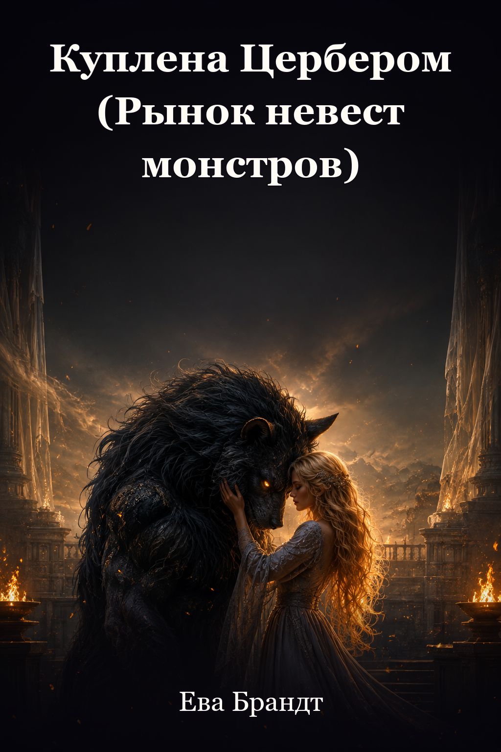Обложка книги Куплена Цербером (Рынок невест монстров) — Ева Брандт — Bought by the Cerberus (Monsters’ Bride Market)