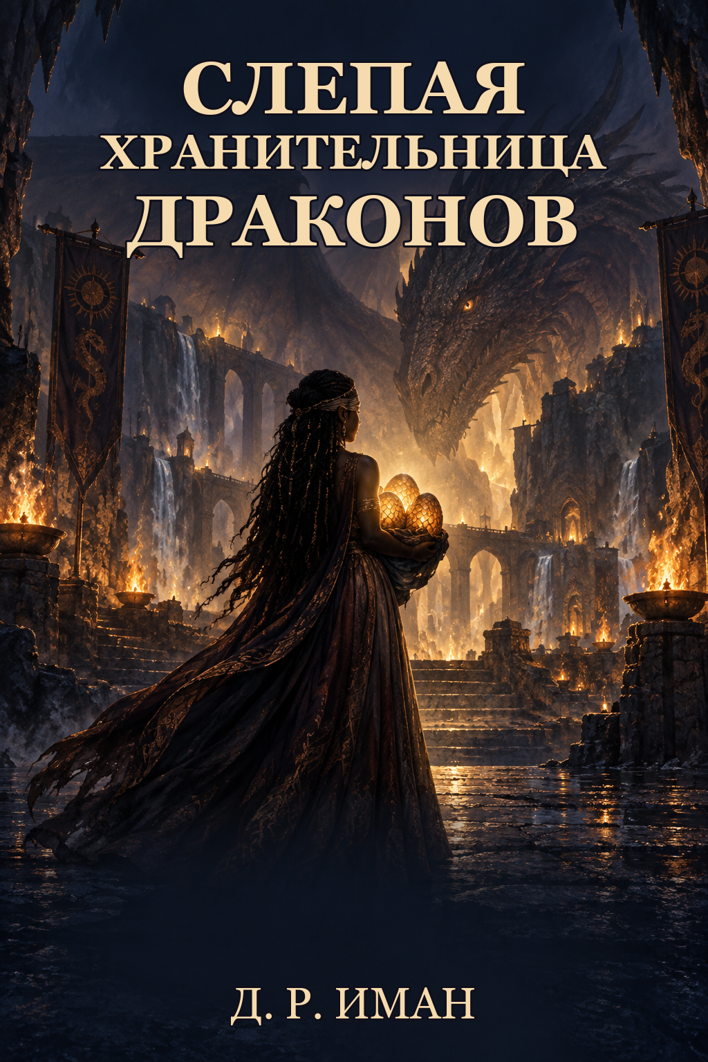 Обложка книги Слепая хранительница драконов — Д. Р. Иман — Dragon Blind (The Lightbearer, #1)