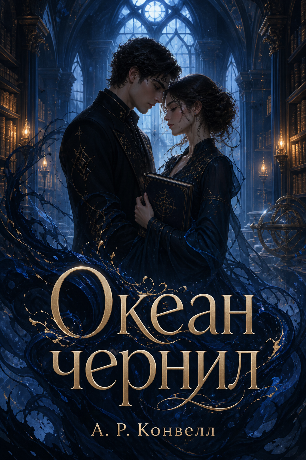 Обложка книги Океан чернил (Дуэт Обсидиановой академии, №1) — А. Р. Конвелл — Ocean of Ink (The Obsidian Academy Duet, #1)