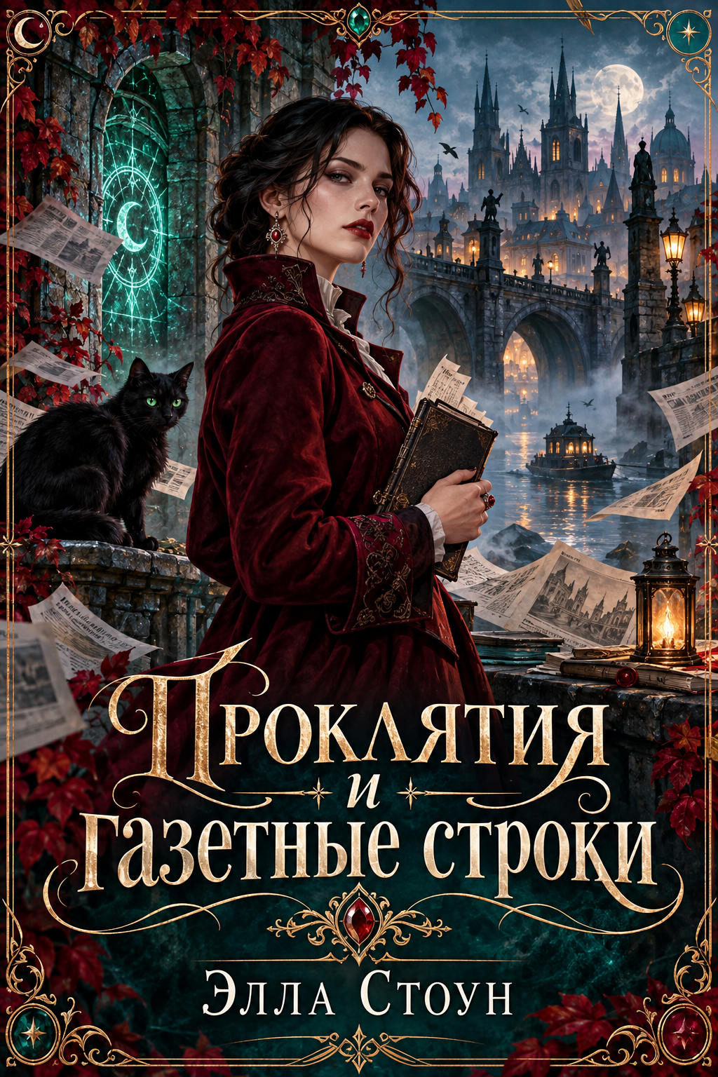 Обложка книги Проклятия и газетные строки — Элла Стоун