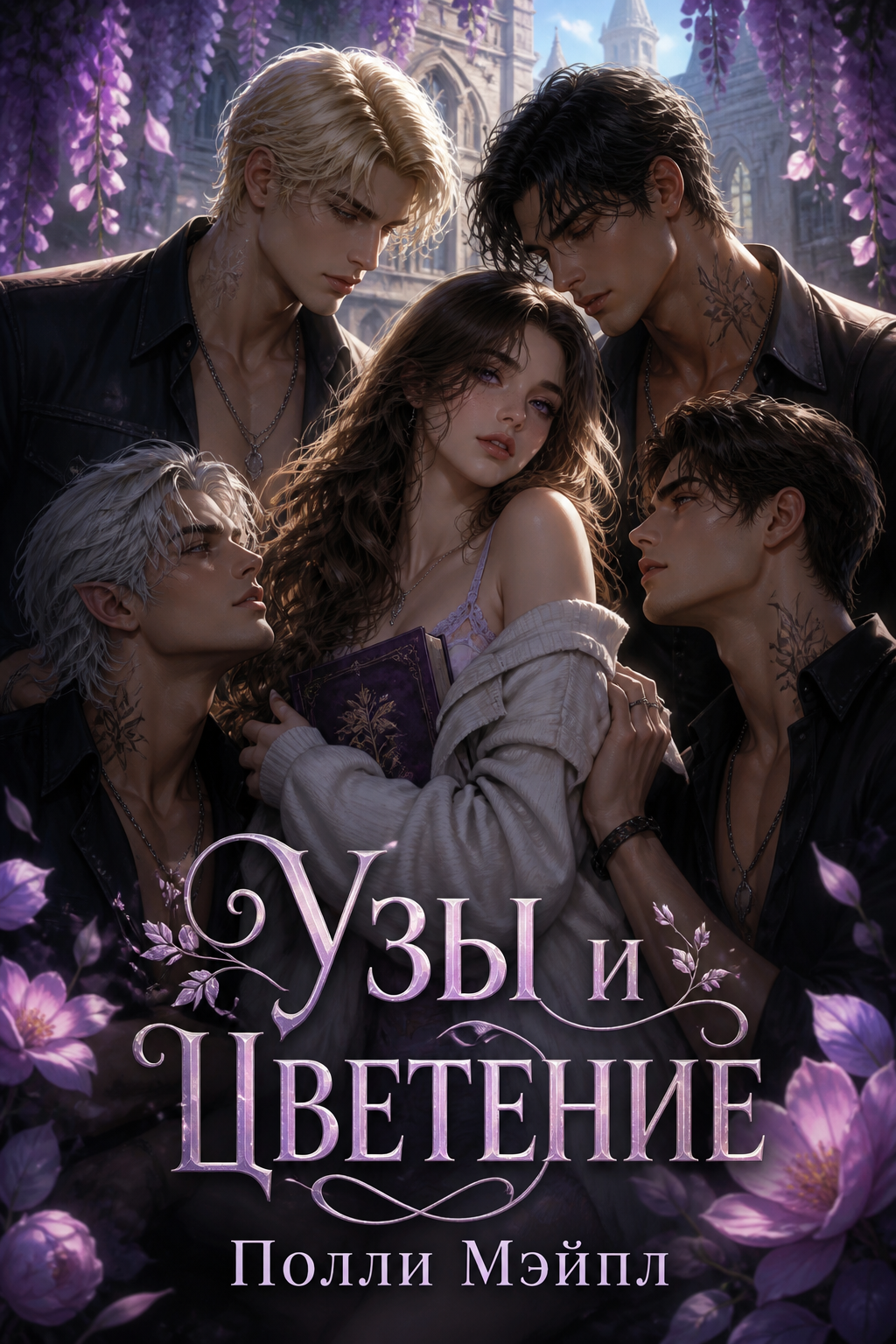 Обложка книги Узы и Цветение (Scent Valley University, книга 1) — Полли Мэйпл — Bonds and Blooms (Scent Valley University #1)