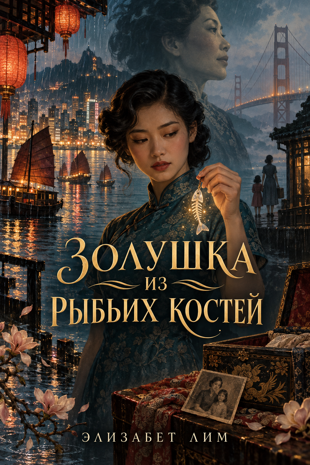 Обложка книги Золушка из рыбьих костей — Элизабет Лим — Fishbone Cinderella