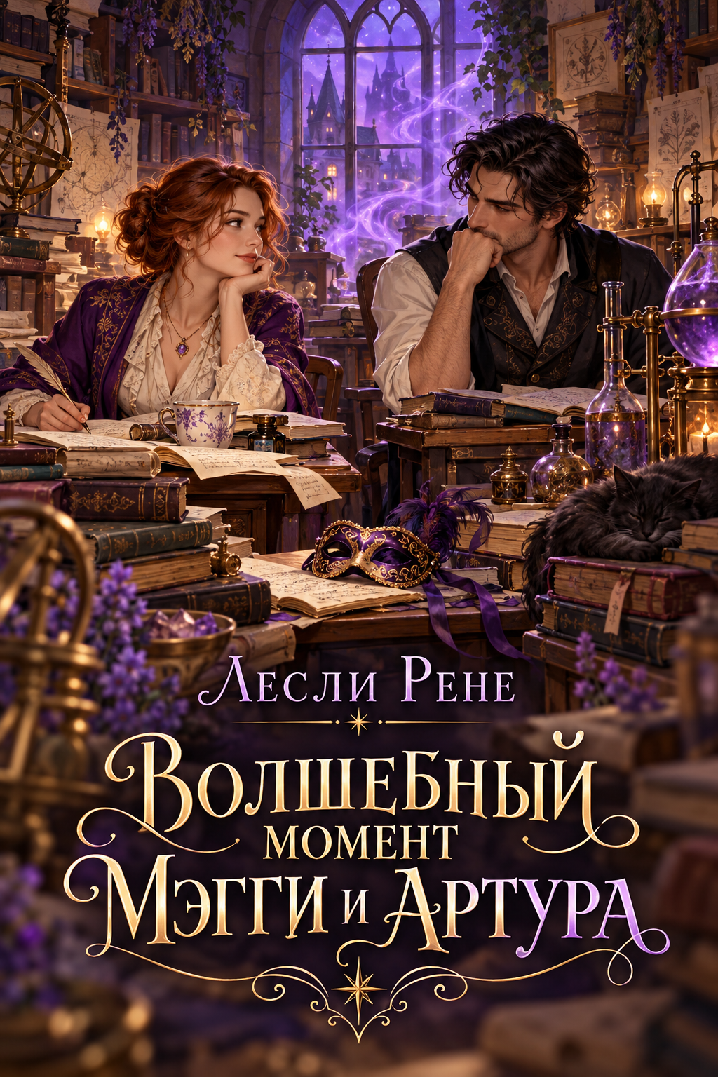 Обложка книги Волшебный момент Мэгги и Артура — Лесли Рене