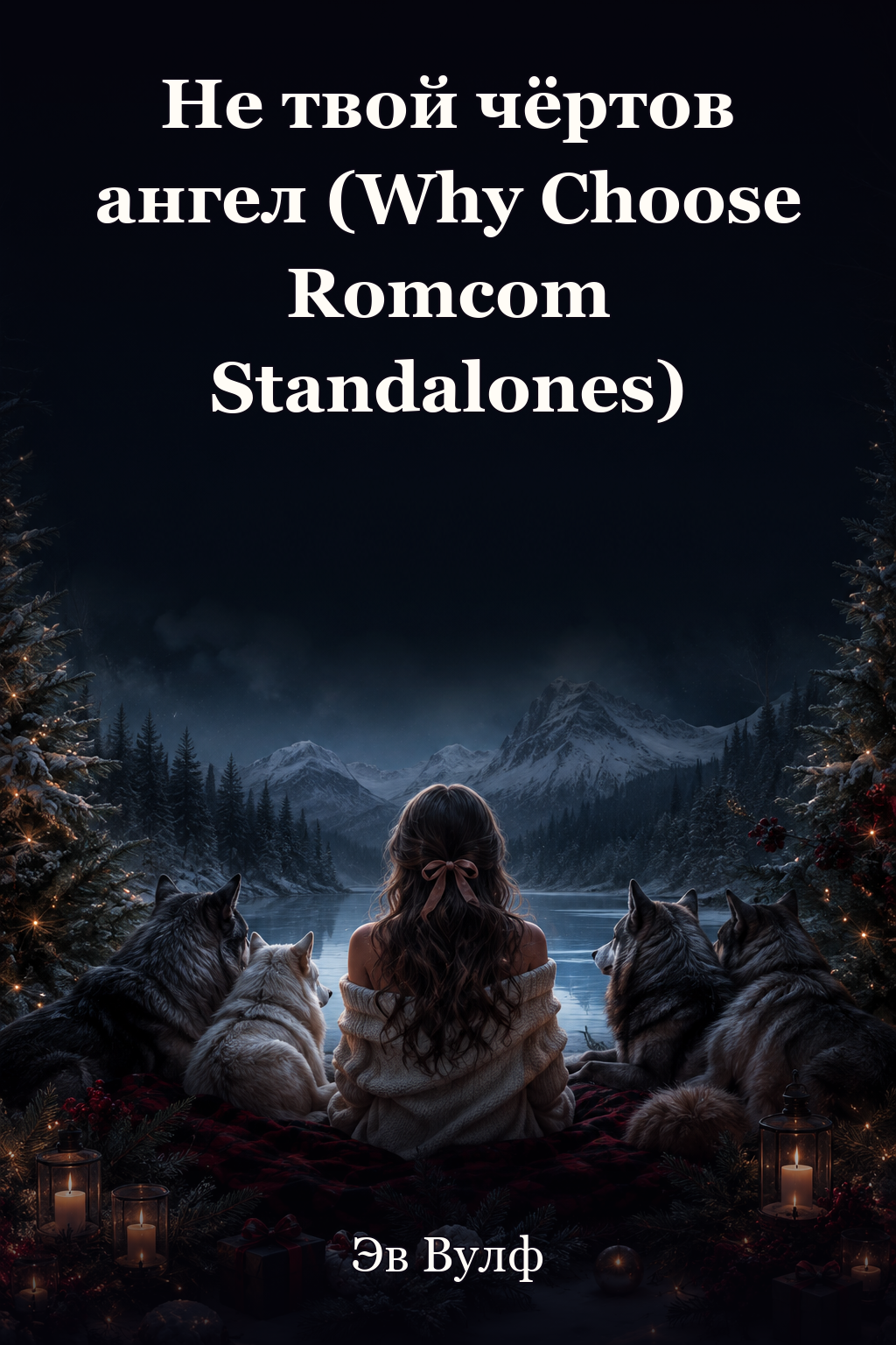 Обложка книги Не твой чёртов ангел (Why Choose Romcom Standalones) — Эв Вулф — Knot Your Pucking Angel: A Cozy Omegaverse Romance (Why Choose Romcom Standalones)