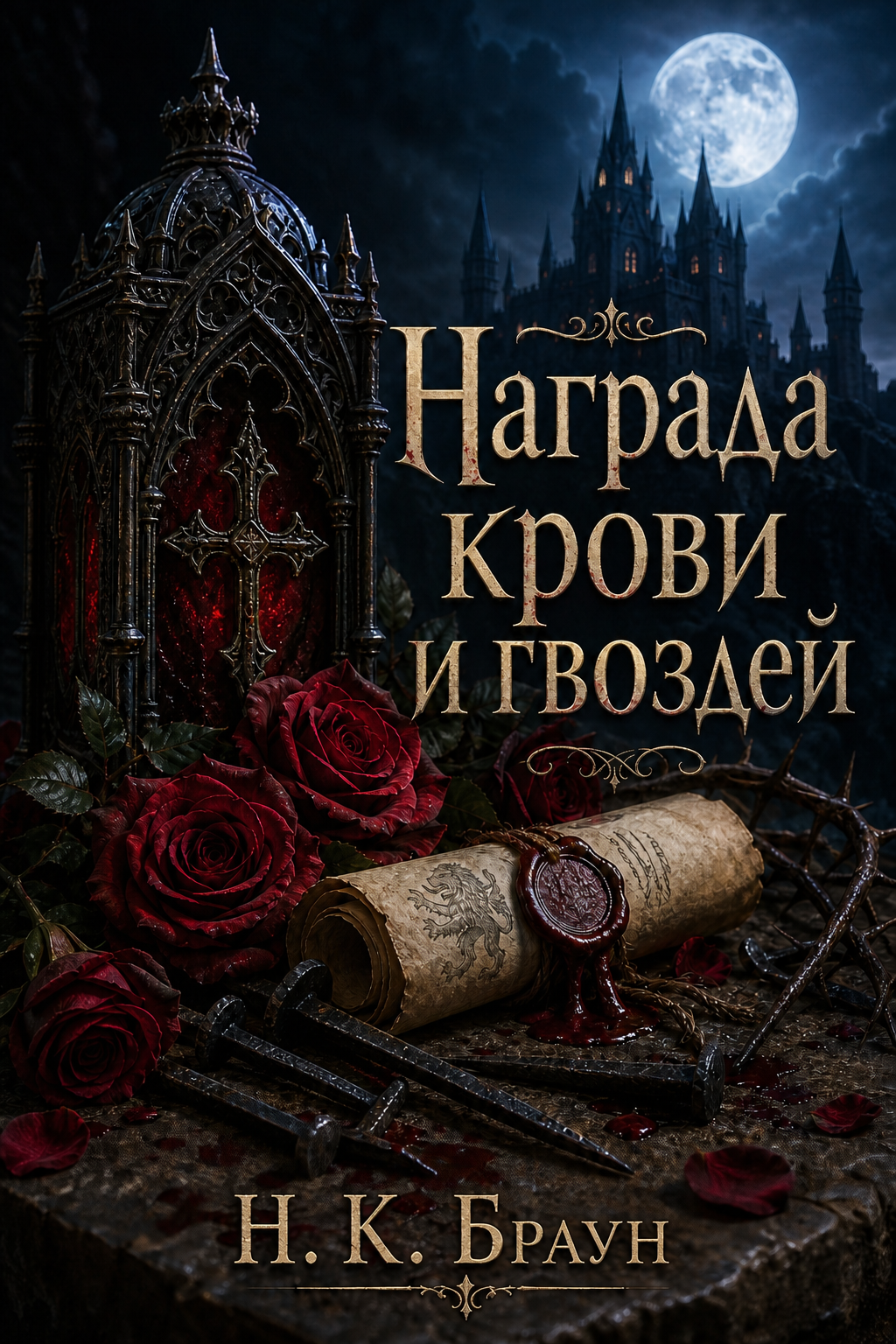 Обложка книги Награда крови и гвоздей — Н.К. Браун — The Bounty of Blood and Nails