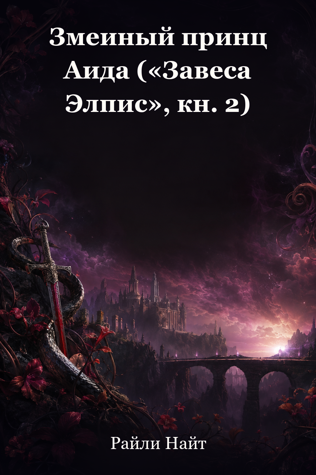 Обложка книги Змеиный принц Аида («Завеса Элпис», кн. 2) — Райли Найт — The Serpent Prince of Hades (Veil of Elpis #2)