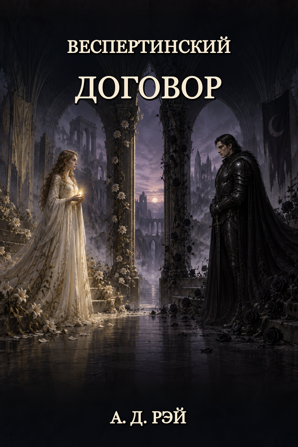 Обложка книги Веспертинский договор (Бархатное проклятие, #1) — А. Д. Рэй — The Vespertine Treaty: Your next Gothic Fantasy obsession (The Velvet Malediction Duet Book 1)