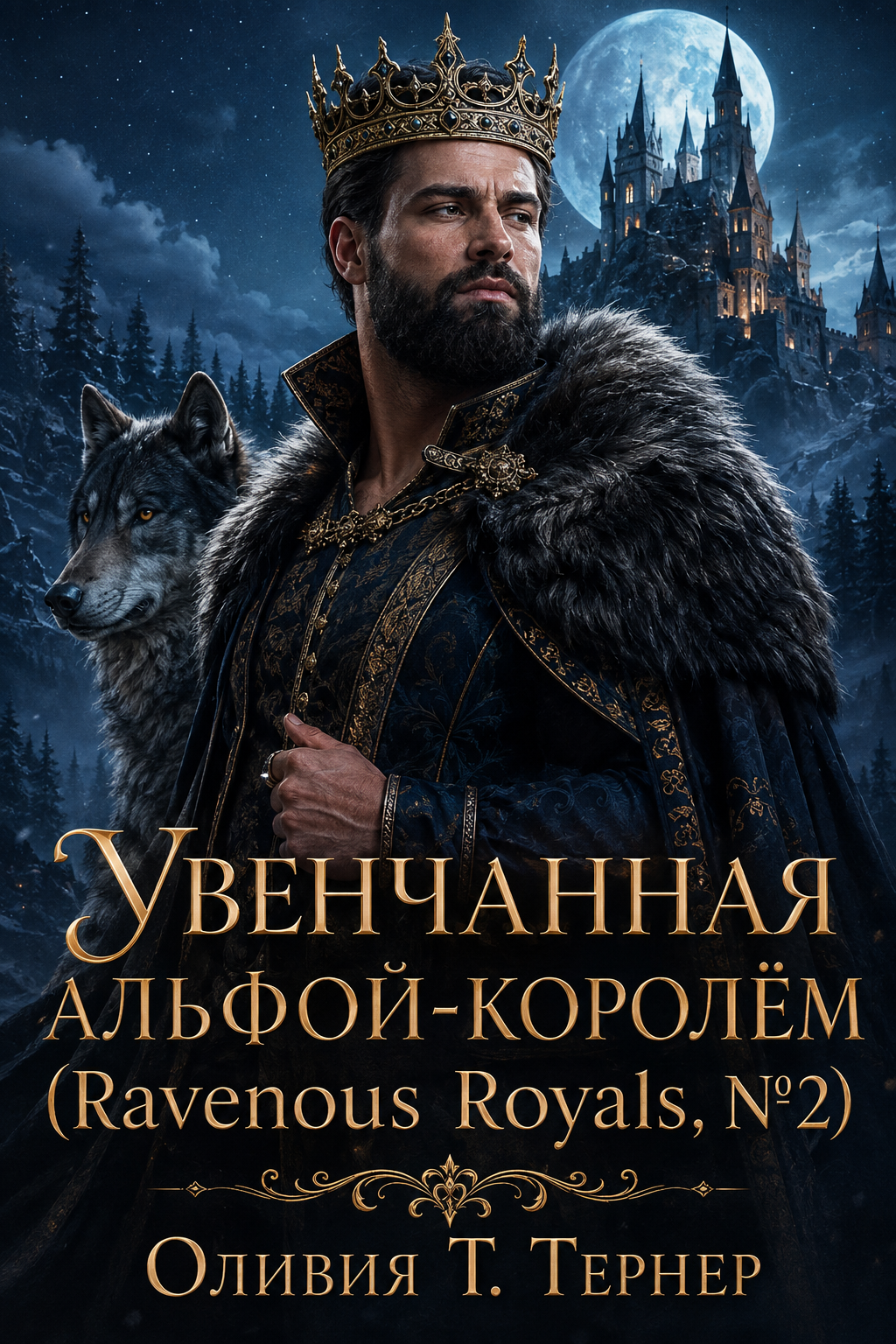 Обложка книги Увенчанная альфой‑королём (Ravenous Royals, №2) — Оливия Т. Тернер — Crowned By The King-Sized Alpha (Ravenous Royals, #2)