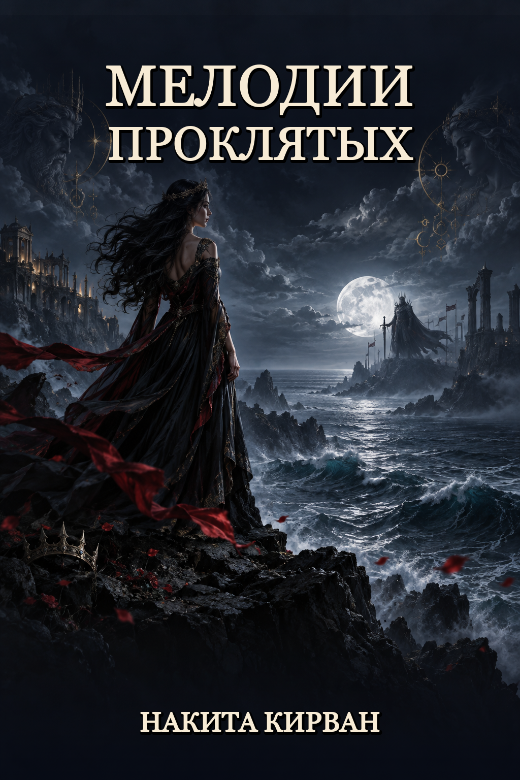 Обложка книги Мелодии проклятых (Короны богов и чудовищ, #1) — Накита Кирван — Melodies of the Damned (Crowns of Gods and Monsters Book 1)