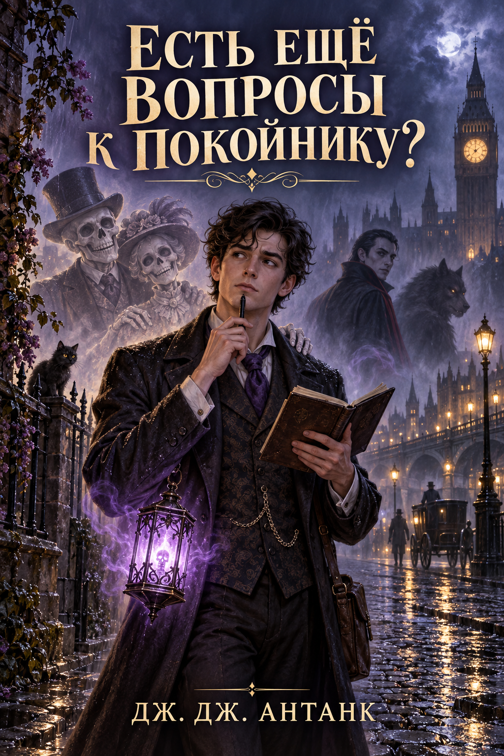 Обложка книги Есть ещё вопросы к покойнику? — Дж. Дж. Антанк — Any More Questions for the Corpse?