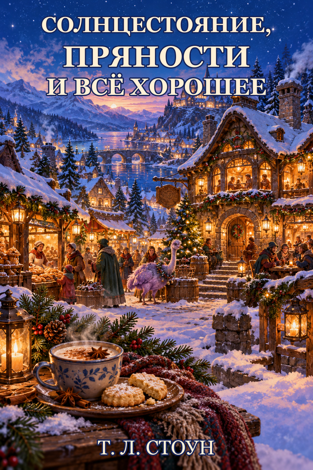 Обложка книги Солнцестояние, пряности и всё хорошее — Т. Л. Стоун — Solstice, Spice & Everything Nice (Tiny Tales from the Tavern, #1)