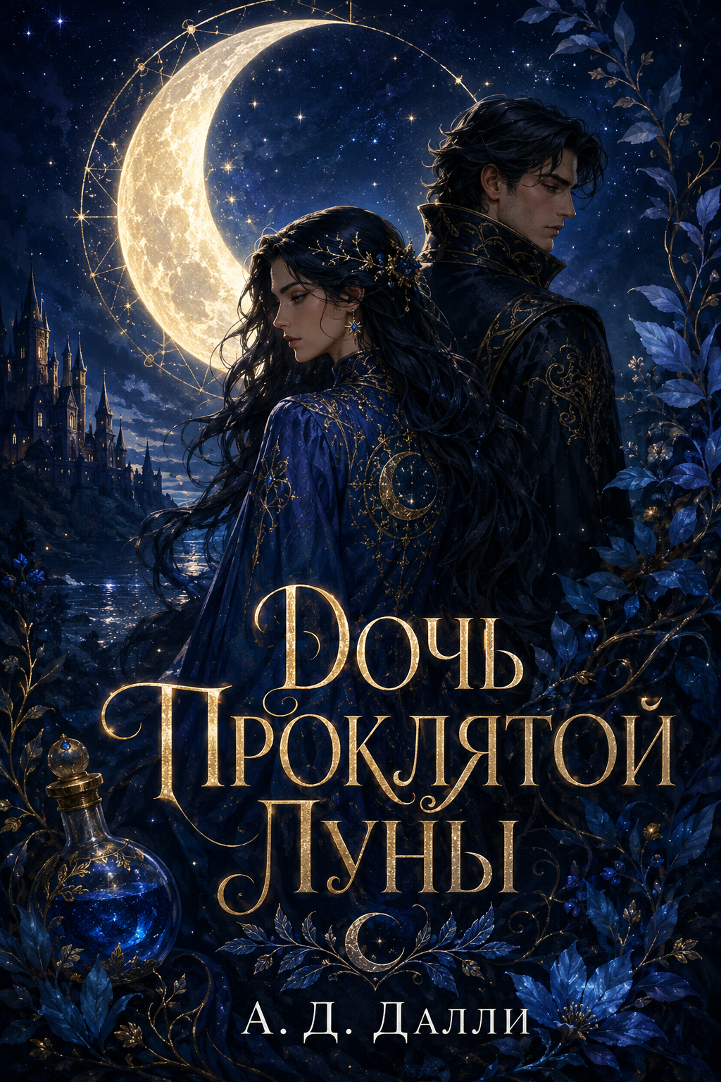 Обложка книги Дочь Проклятой Луны — А. Д. Далли — Daughter of the Cursed Moon