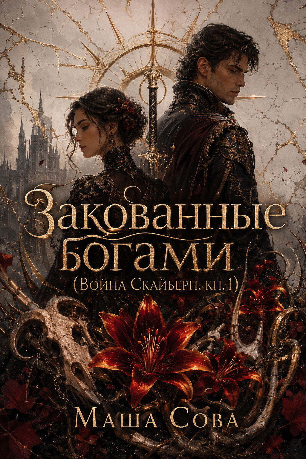 Обложка книги Закованные богами (Война Скайберн, кн. 1) — Маша Сова — Godbound (The Skyburn War, #1)