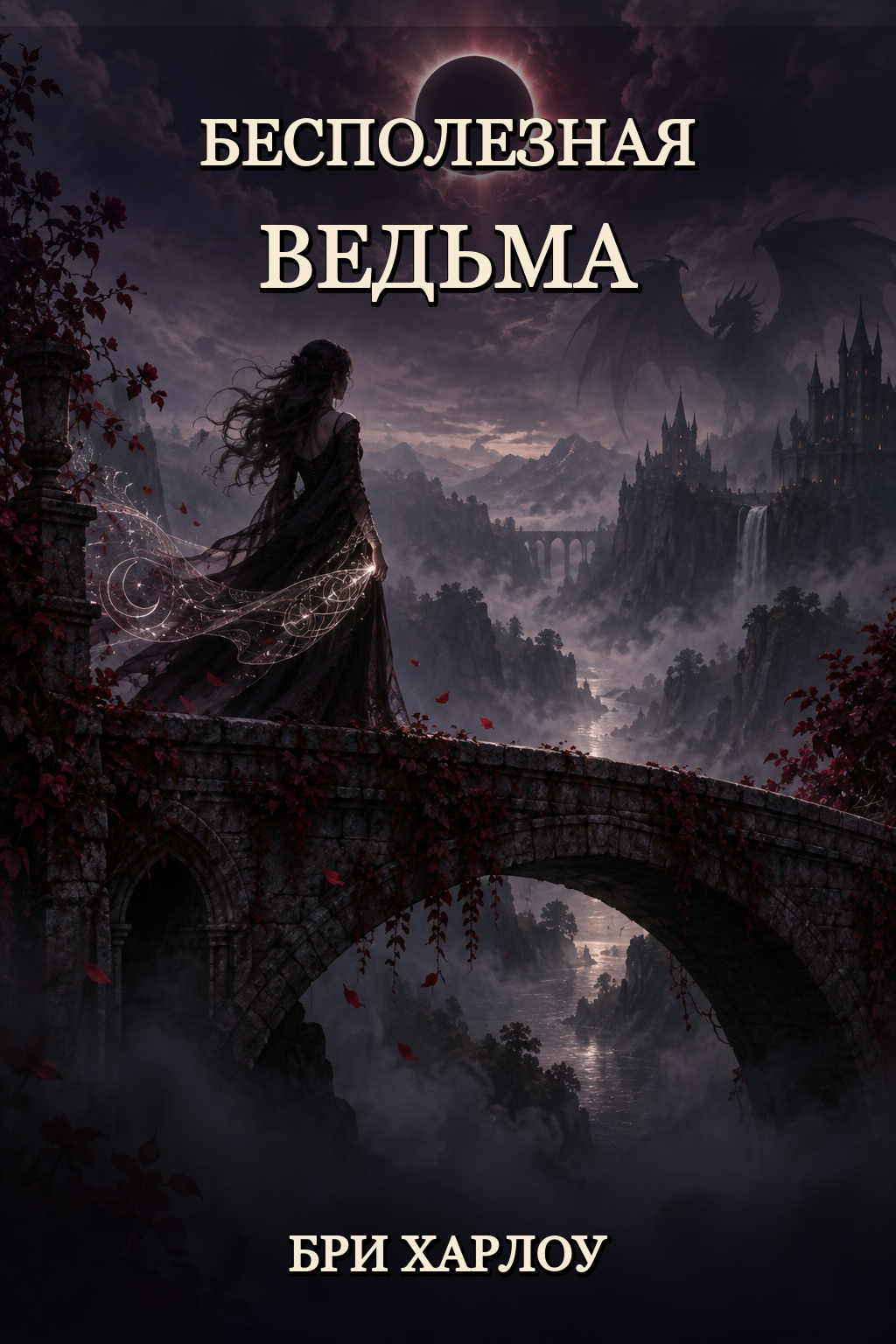 Обложка книги Бесполезная ведьма — Бри Харлоу — The Useless Witch: A Dark Romantasy Standalone