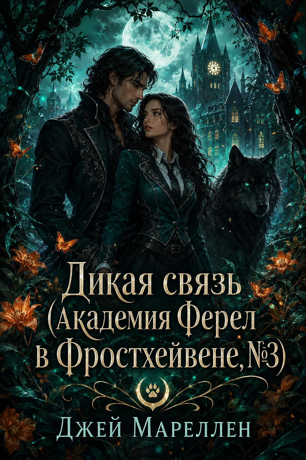 Обложка книги Дикая связь (Академия Ферел в Фростхейвене, №3) — Джей Мареллен — Feral Bonded (Feral Academy at Frosthaven, #3)
