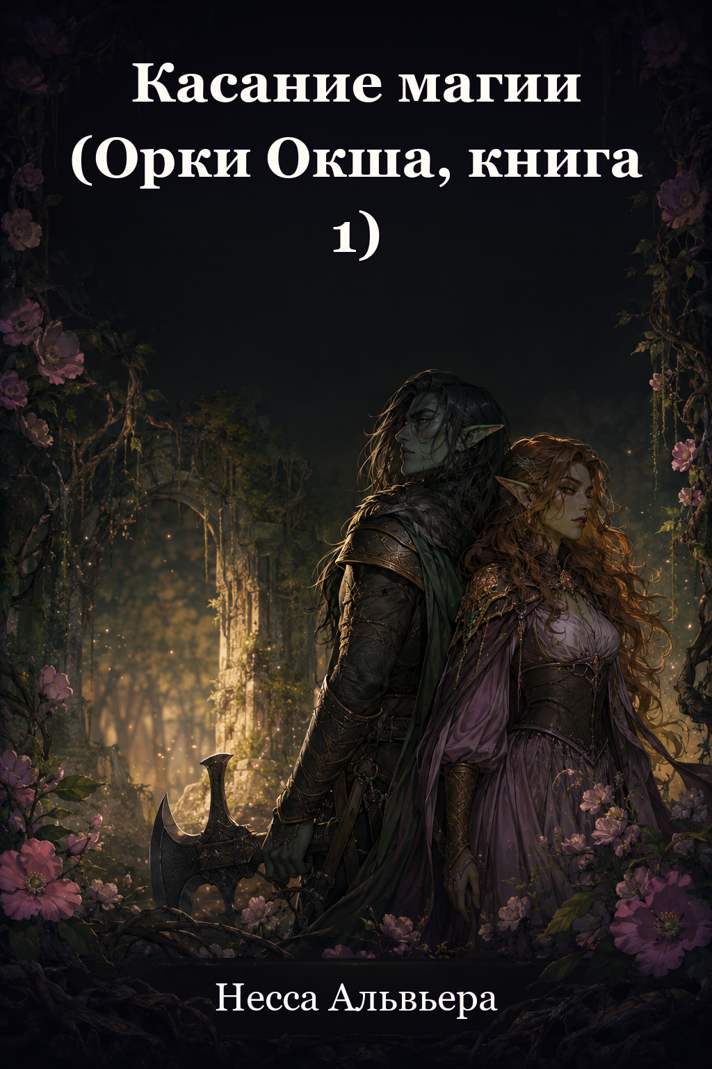 Обложка книги Касание магии (Орки Окша, книга 1) — Несса Альвьера — A Touch of Magic (Orcs of Oksha Book 1)