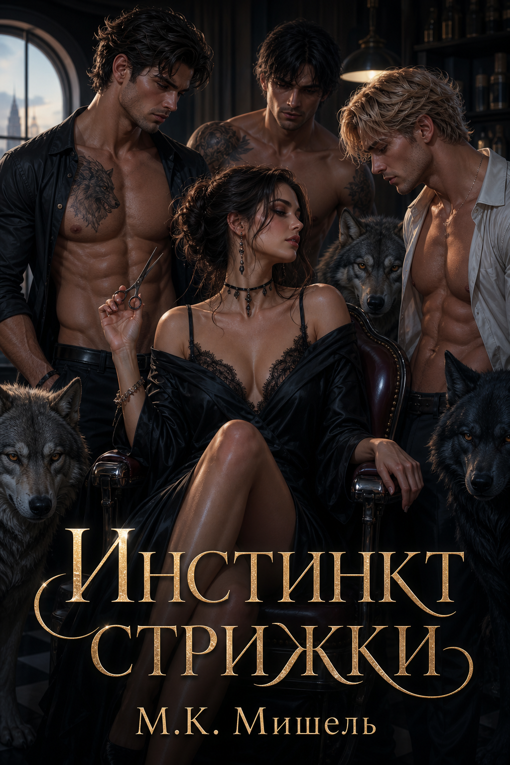 Обложка книги Инстинкт стрижки — М.К. Мишель — Shear Instinct