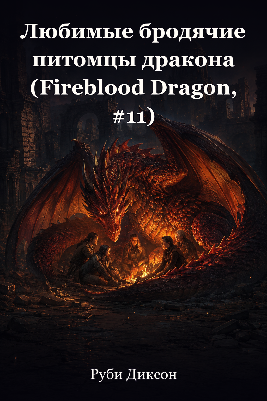 Обложка книги Любимые бродячие питомцы дракона (Fireblood Dragon, #11) — Руби Диксон — The Dragon’s Favorite Strays (Fireblood Dragon, #11)