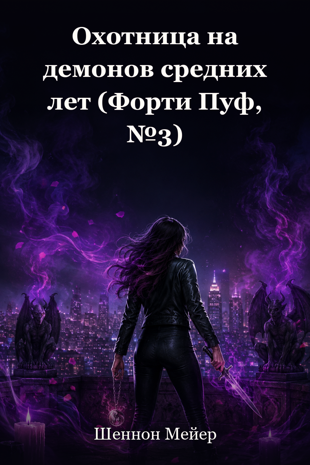 Обложка книги Охотница на демонов средних лет (Форти Пуф, №3) — Шеннон Мейер — Midlife Demon Hunter (Forty Proof, #3)