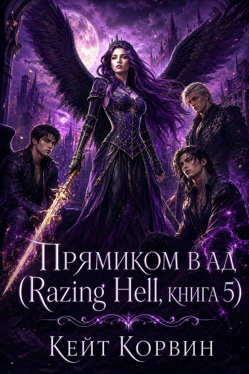Обложка книги Прямиком в ад (Razing Hell, книга 5) — Кейт Корвин — Hell Bent (Razing Hell, #5)