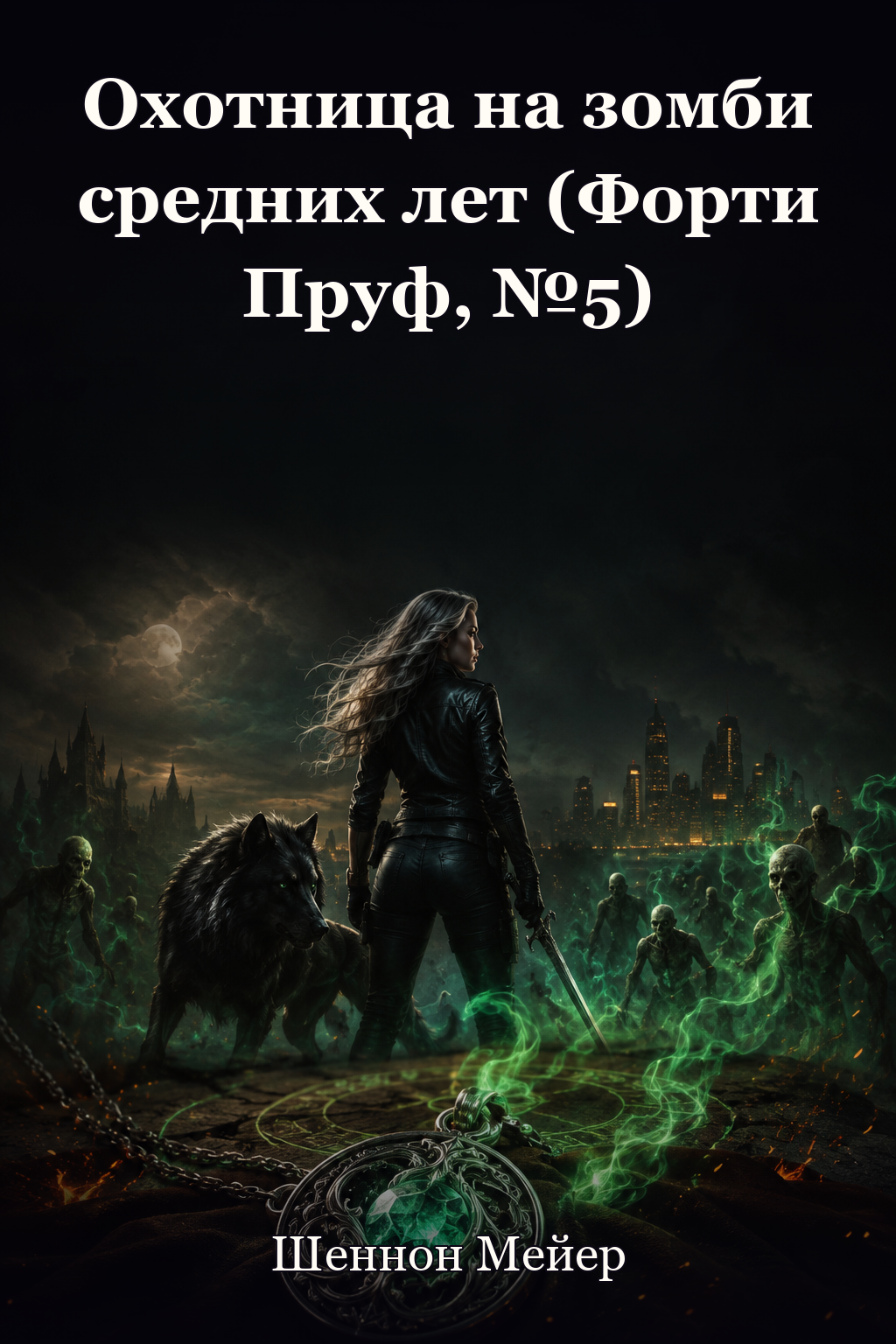 Обложка книги Охотница на зомби средних лет (Форти Пруф, №5) — Шеннон Мейер — Midlife Zombie Hunter (Forty Proof, #5)
