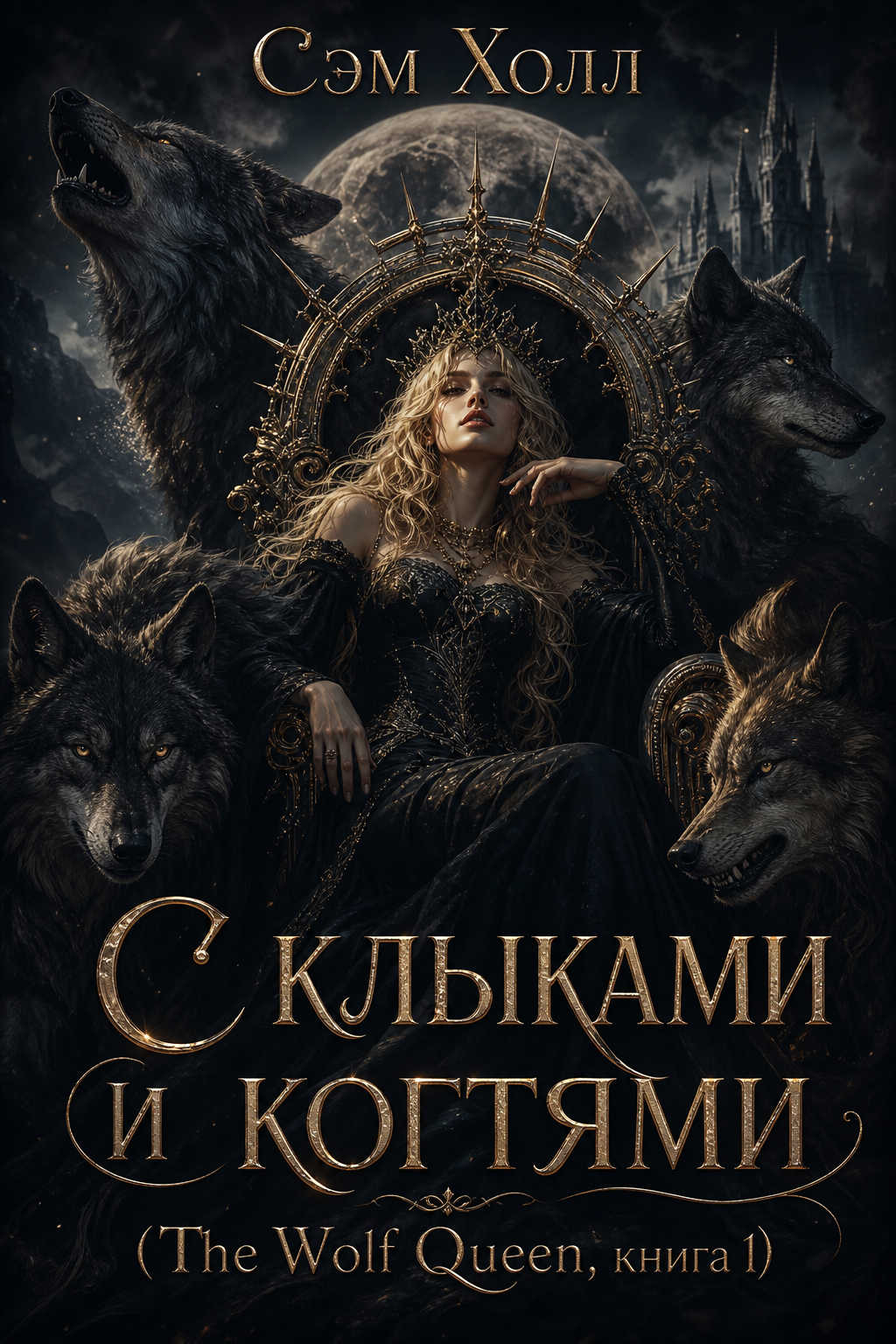 Обложка книги С клыками и когтями (The Wolf Queen, книга 1) — Сэм Холл — With Fangs and Claws (The Wolf Queen, #1)