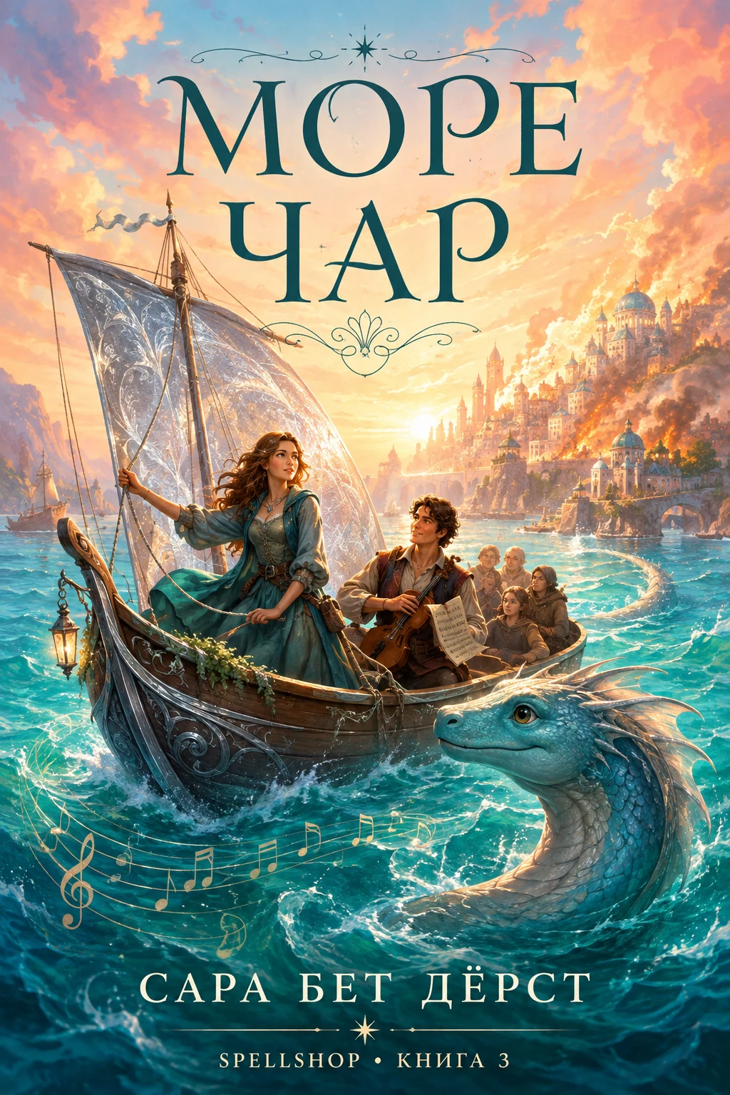 Обложка книги Море чар (Spellshop, #3) — Сара Бет Дёрст — Sea of Charms